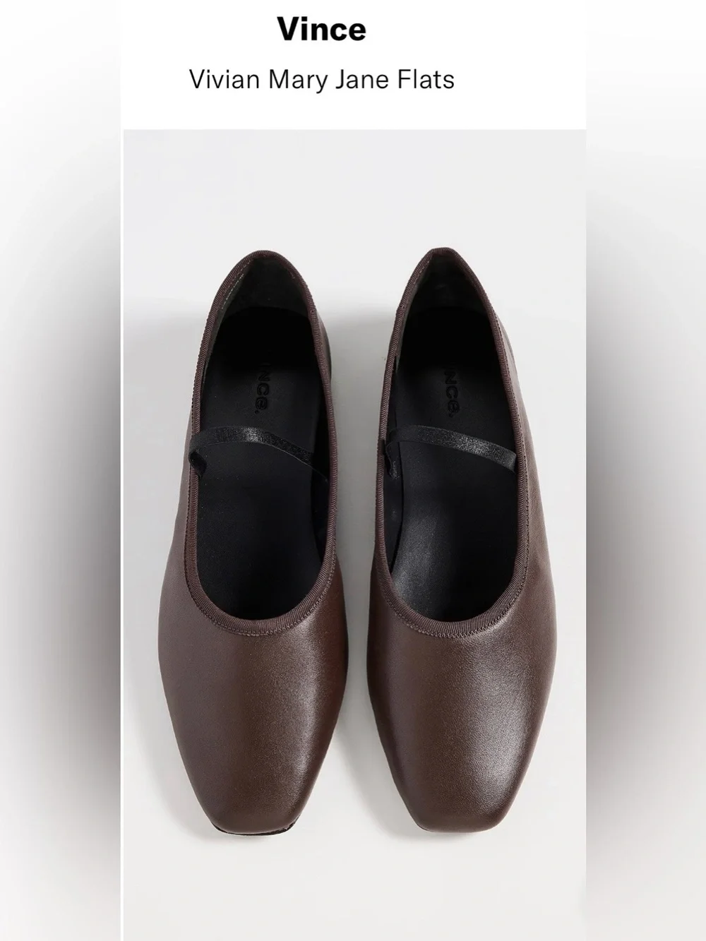 Vivian Leather Mary Jane Ballerina Flats Square Toe size 8.5
